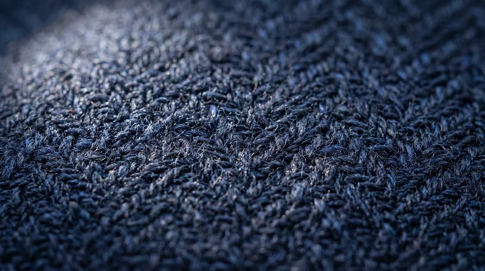 Premium navy wool suiting fabric